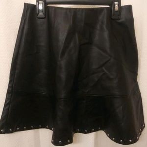 Freestyle Vegan (P)leather Studded Skirt